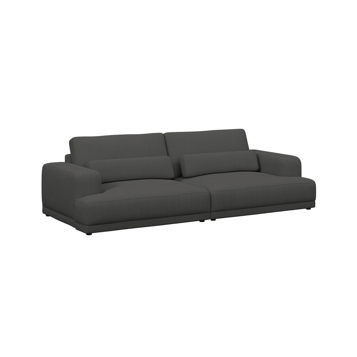 Bigsofa Savona Cord anthrazit, 260x111cm - Anthrazit, Trend, Textil (260/77/111cm) - Luca Bessoni