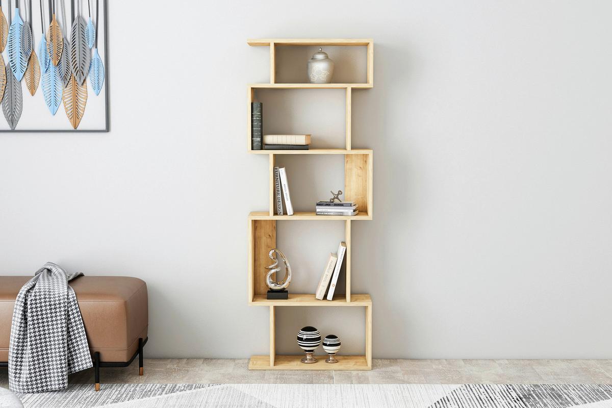 Regal Eros Standregal - Eichefarben, Design, Holzwerkstoff (60/160/22cm) - Livetastic