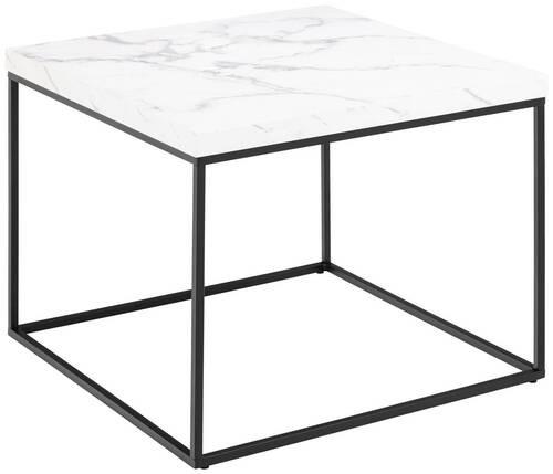 Konferenčný stolík BAROSSA - čierna/biela, Design, kov/kompozitné drevo (60/60cm) - Livetastic
