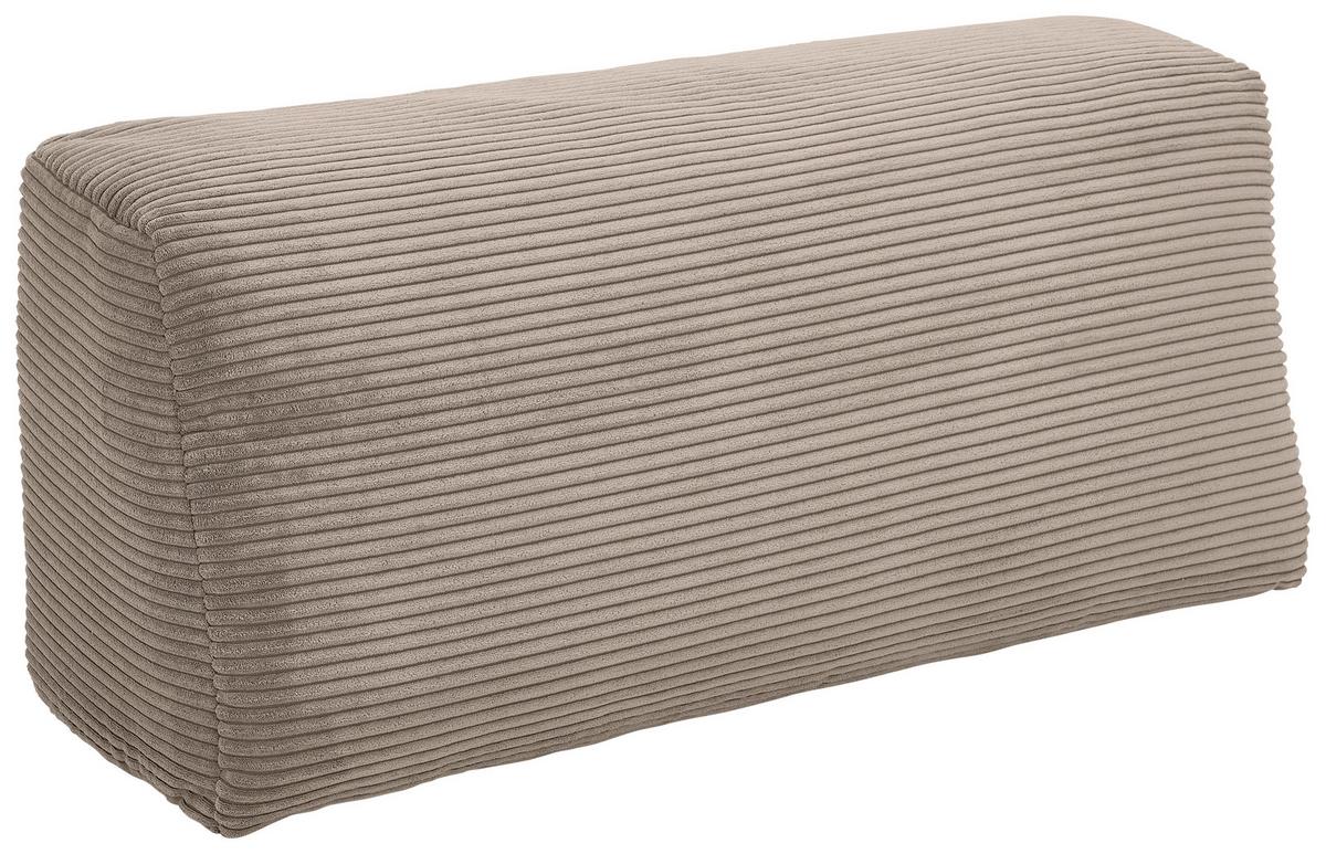 Schlafsofa Vouge Taupe Bettkasten, B: 255 Cm - Taupe/Buchefarben, KONVENTIONELL, Textil (255/86/123cm) - Livetastic