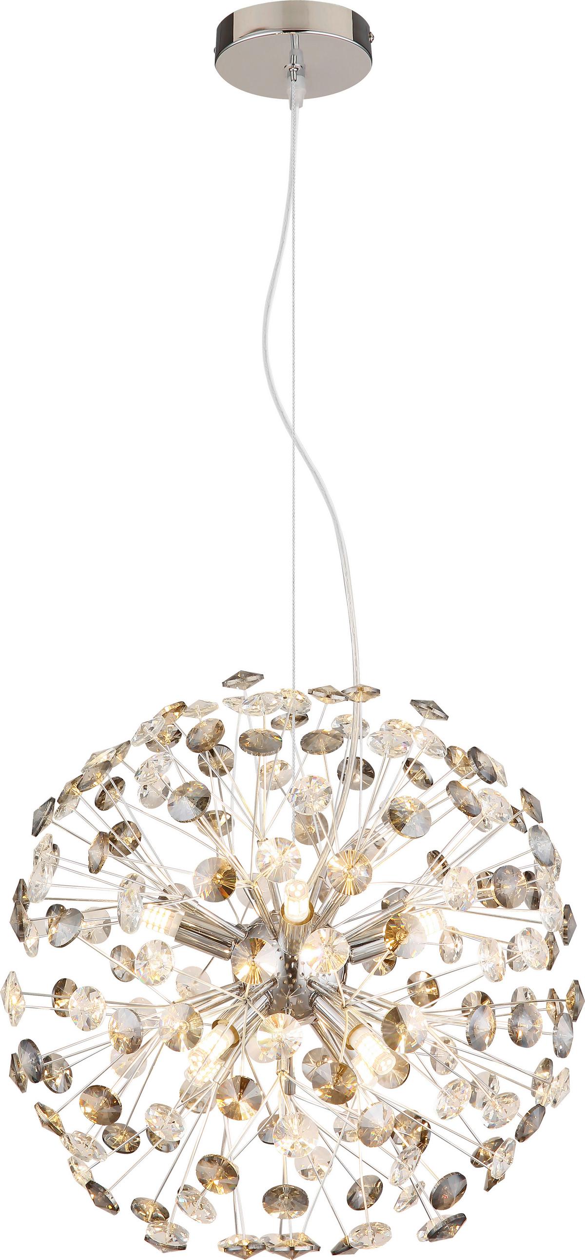 LED-Deckenleuchte Cheyenne - Klar/Chromfarben, Basics, Glas/Metall (40/150cm)