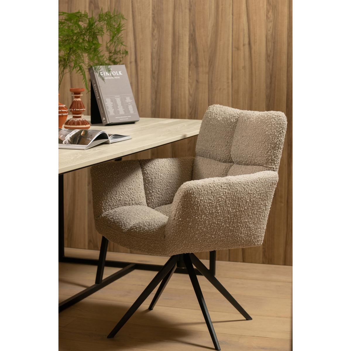 Esstisch Silas Schwarz/Hellgrau L: 220cm - Hellgrau/Schwarz, MODERN, Holz/Metall (220/90/75cm) - Livetastic
