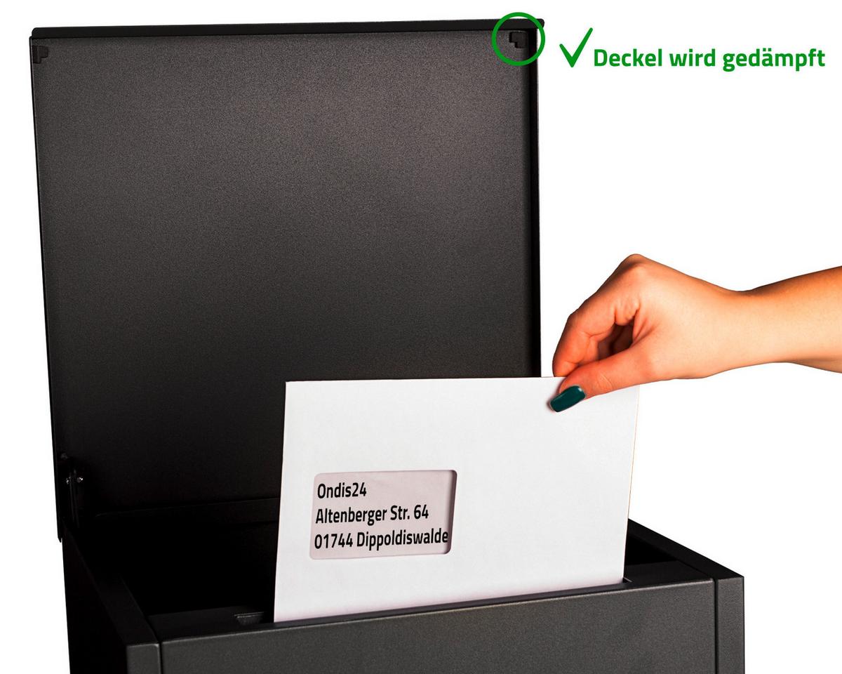 Paketbox Mit 2 Schlüssel Schwarz H: 118,5 Cm - Schwarz, Basics, Metall (39,5/118,5/38,5cm)