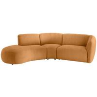 Ecksofa Jesi, Goldfarben S: 182x176 Cm - Goldfarben/Schwarz, MODERN, Textil (182/276cm) - Livetastic