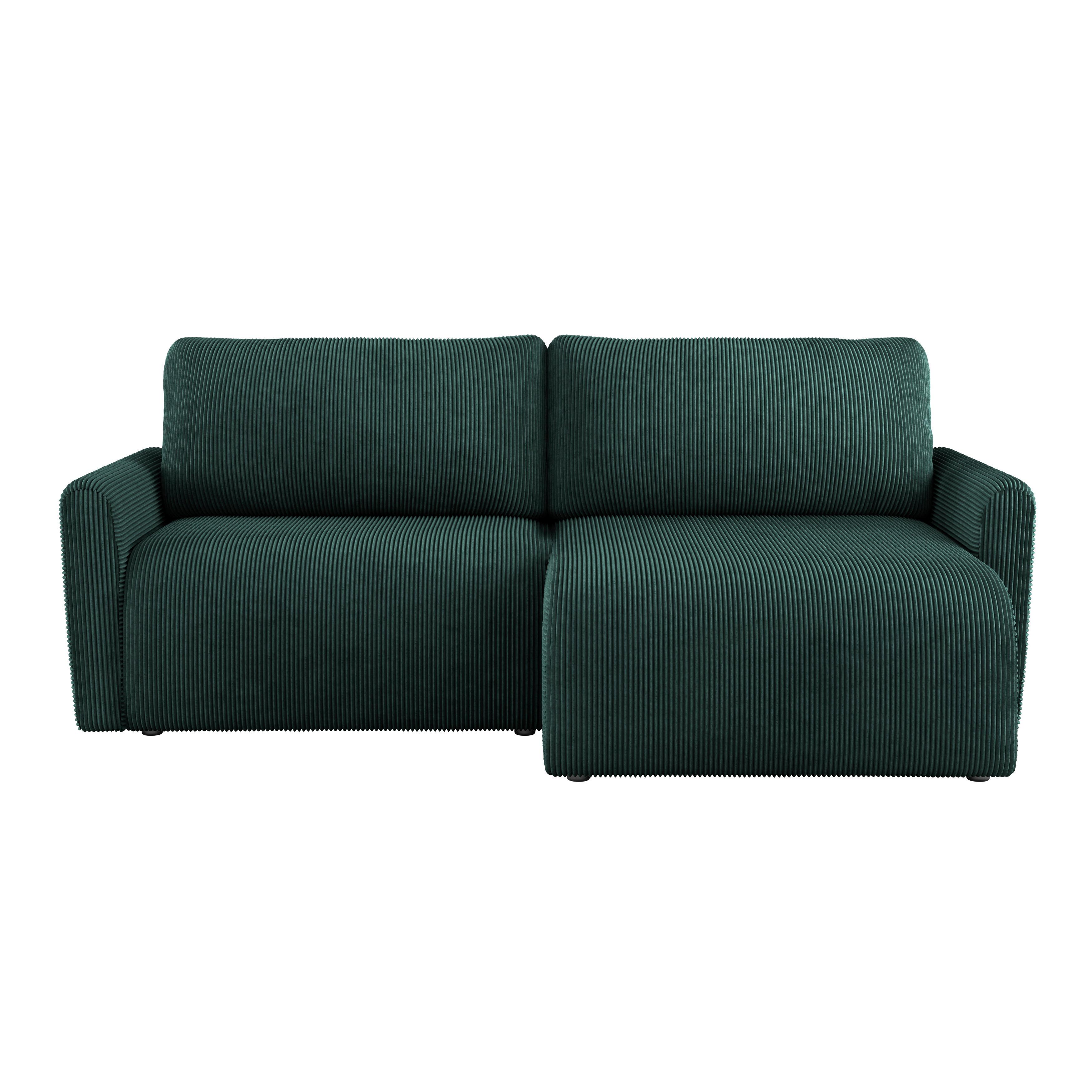 Ecksofa mit Schlaffunktion Josh Dunkelgrün 229x146 cm - Dunkelgrün, Trend, Textil (229/146cm)