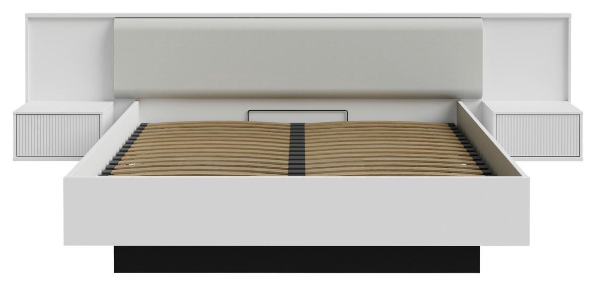 POSTELOVÁ SESTAVA NEKTARIUS - světle šedá, Moderní, kompozitní dřevo (309,2/92,9/213,3cm)