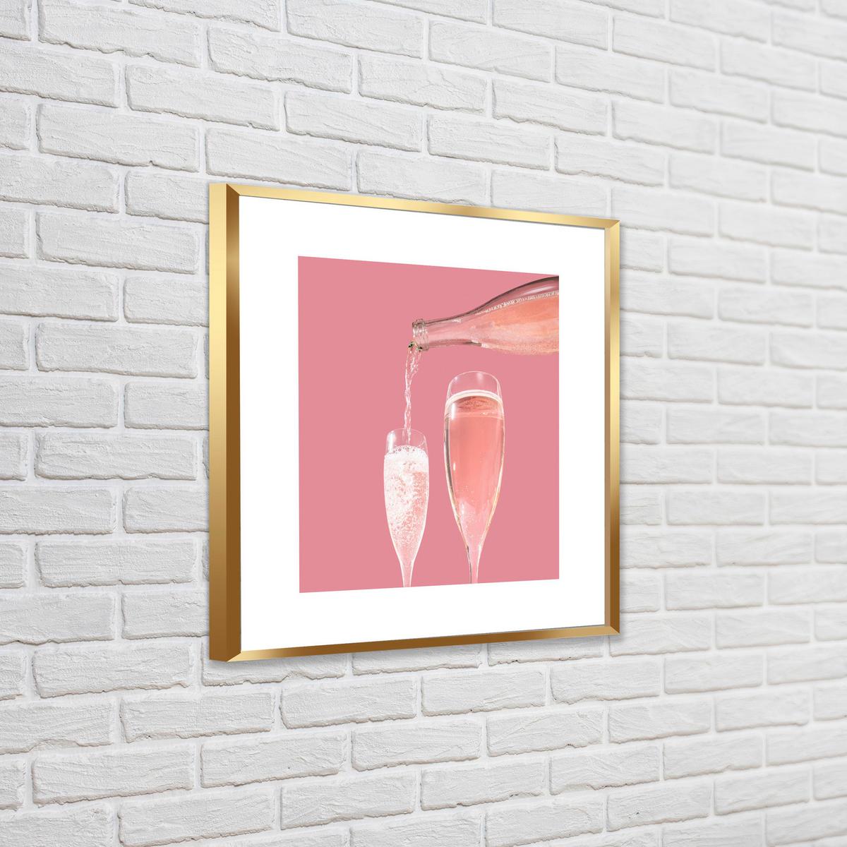 OBRAZ VOUS II - bílá/pink, kompozitní dřevo/papír (30/30cm) - Modern Living