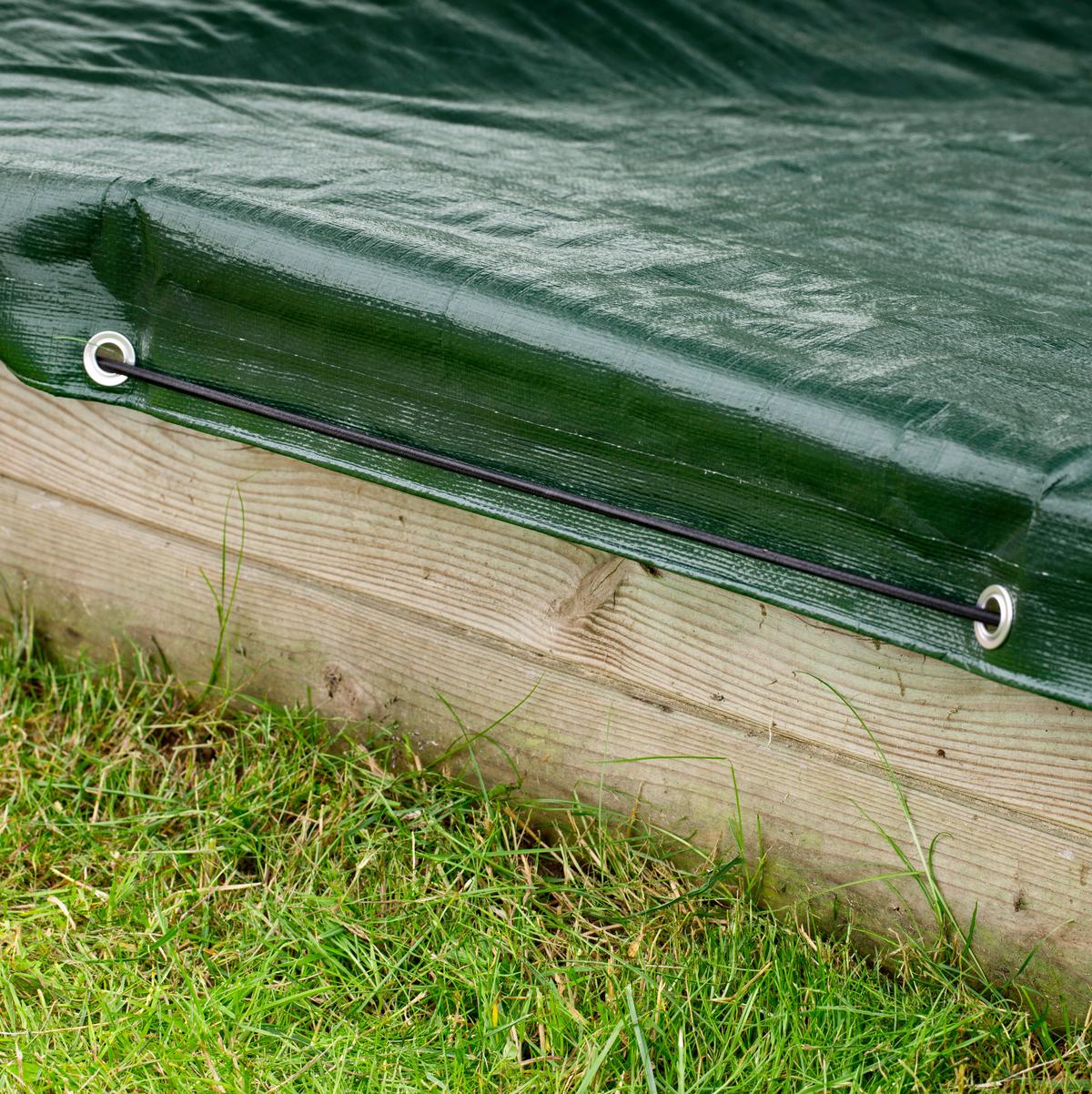 Abdeckplane Sandkasten Large 200x200 Cm Grün - Grün, Basics (200/200cm)