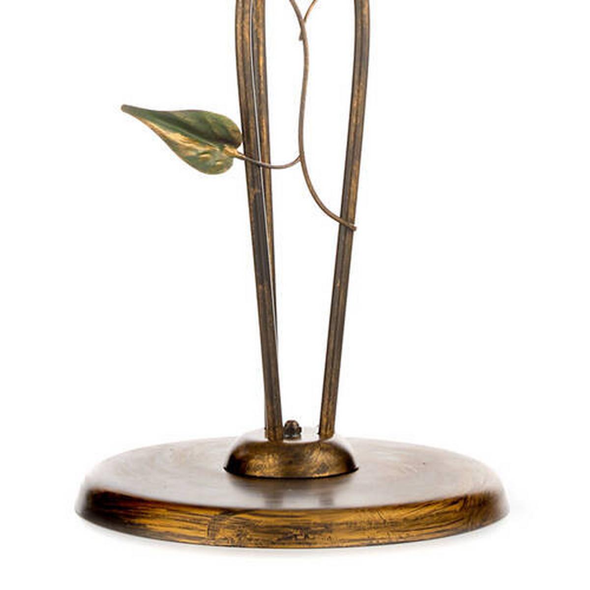 Stehleuchte 4620/Pt3 - Bronzefarben/Olivgrün, Natur, Glas/Metall (55/175cm)