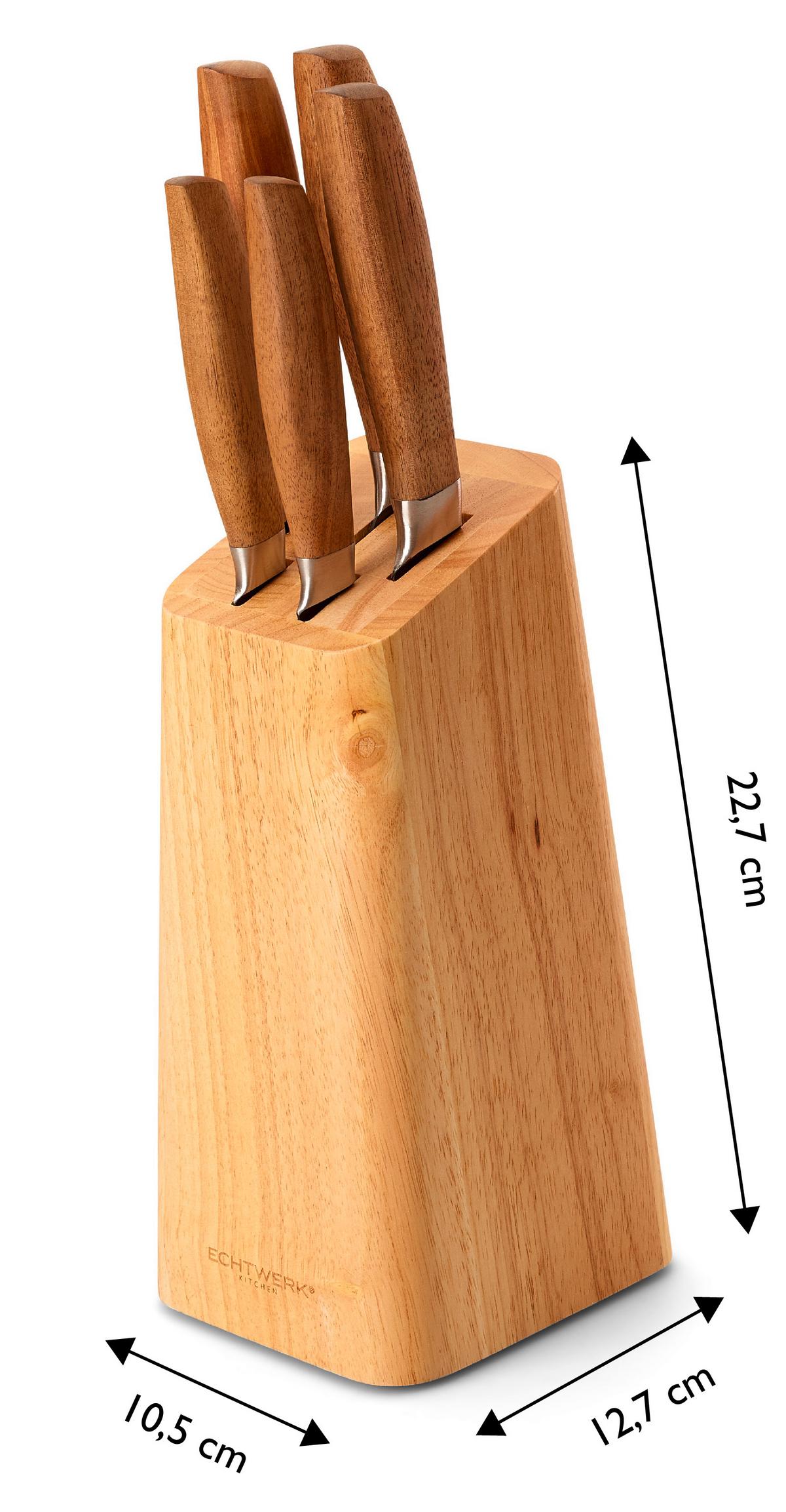 Messerblock Carmo - Akaziefarben, Basics, Holz (22,7cm) - Echtwerk
