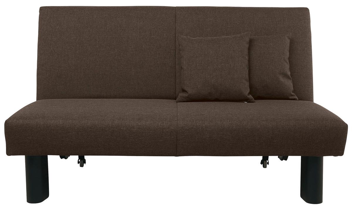 Schlafsofa Columbus Braun Inkl. Zierkissen - Schwarz/Braun, Design, Textil (145/84/100cm) - Max Winzer