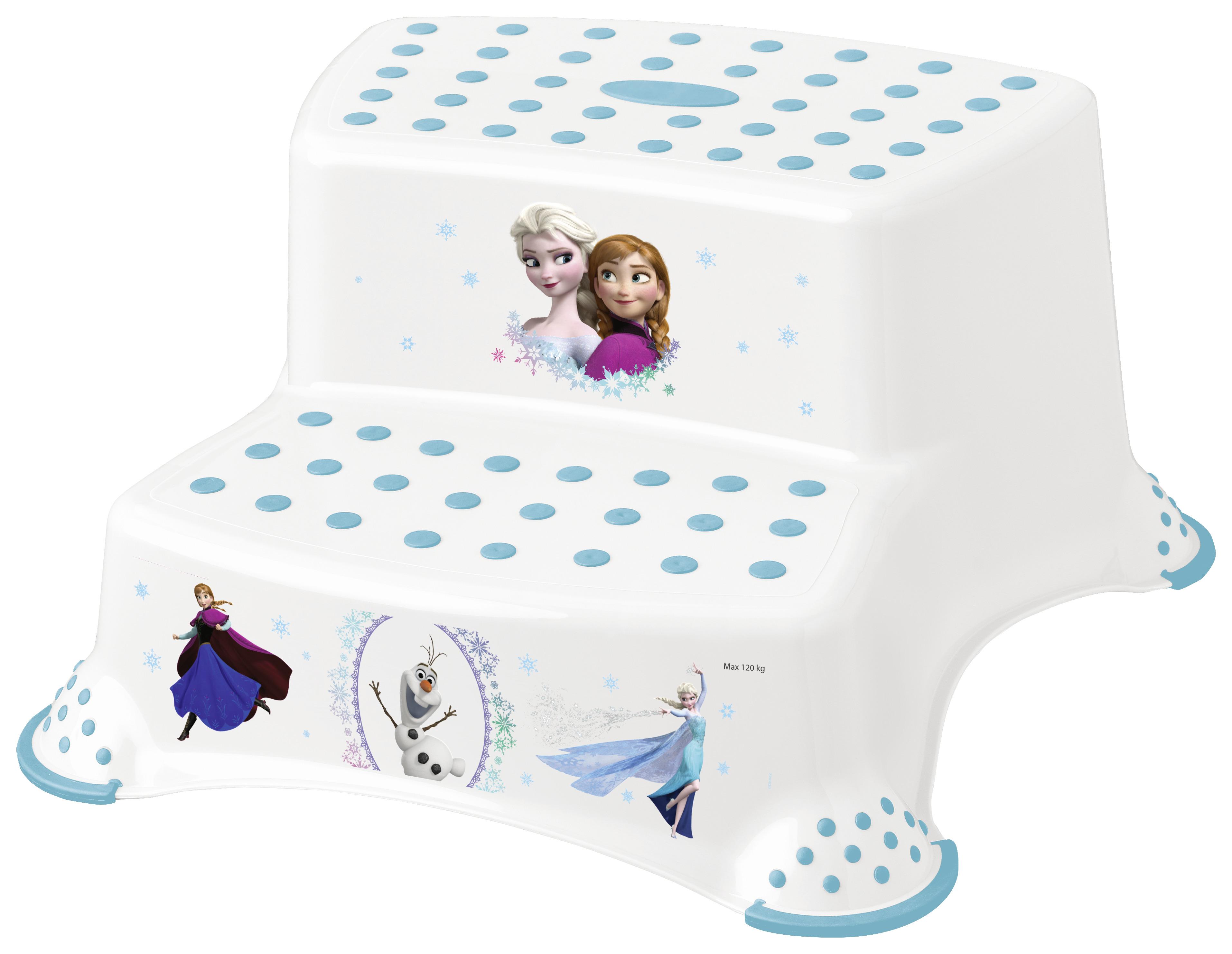 Tritthocker Igor Frozen H: 21 cm Anti-Rutsch-Funktion - Blau/Weiß, Kunststoff (40/37/21cm) - Disney