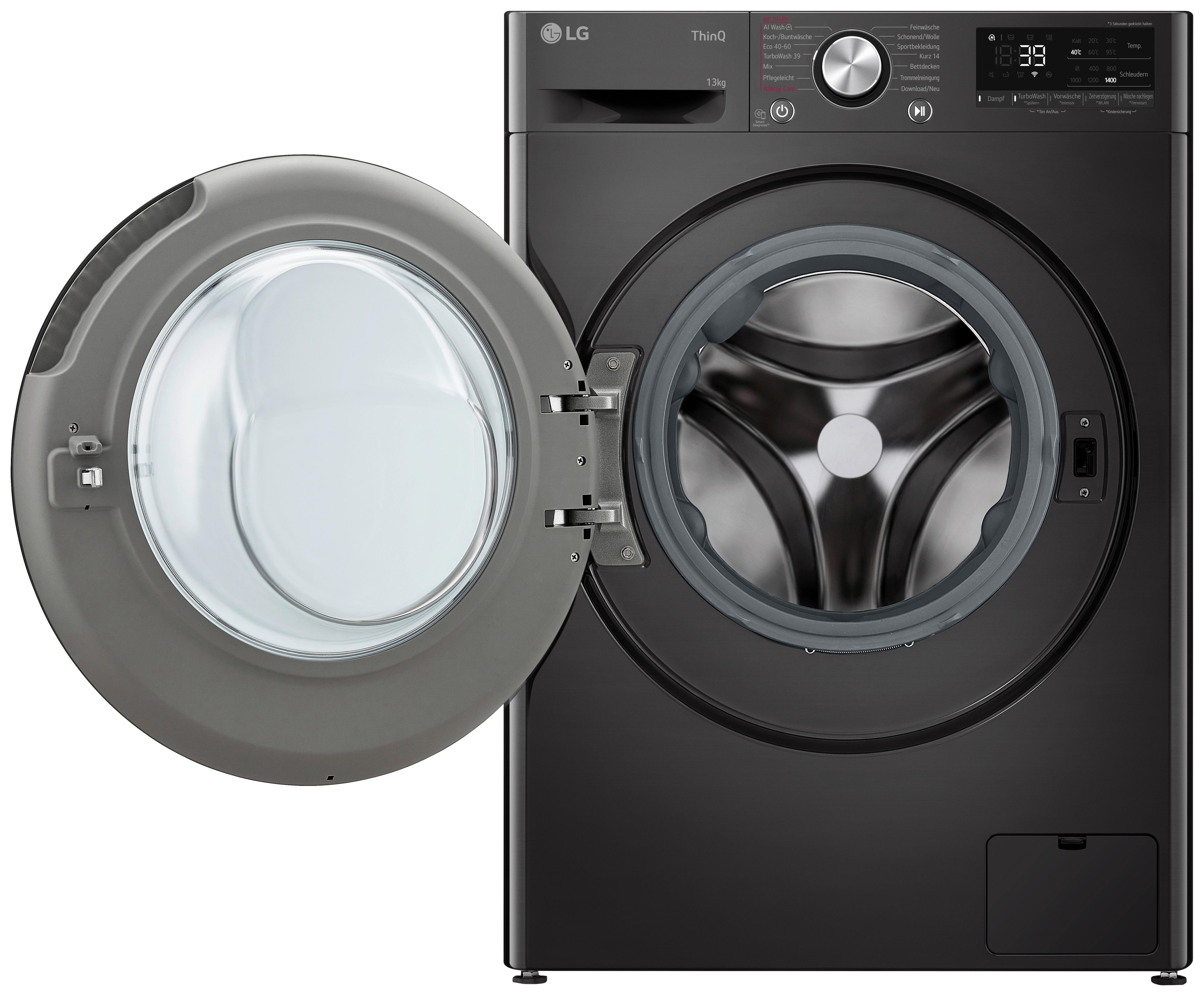 Waschmaschine F4wr703yb - Schwarz, Basics, Glas/Kunststoff (60/85/61,5cm) - LG