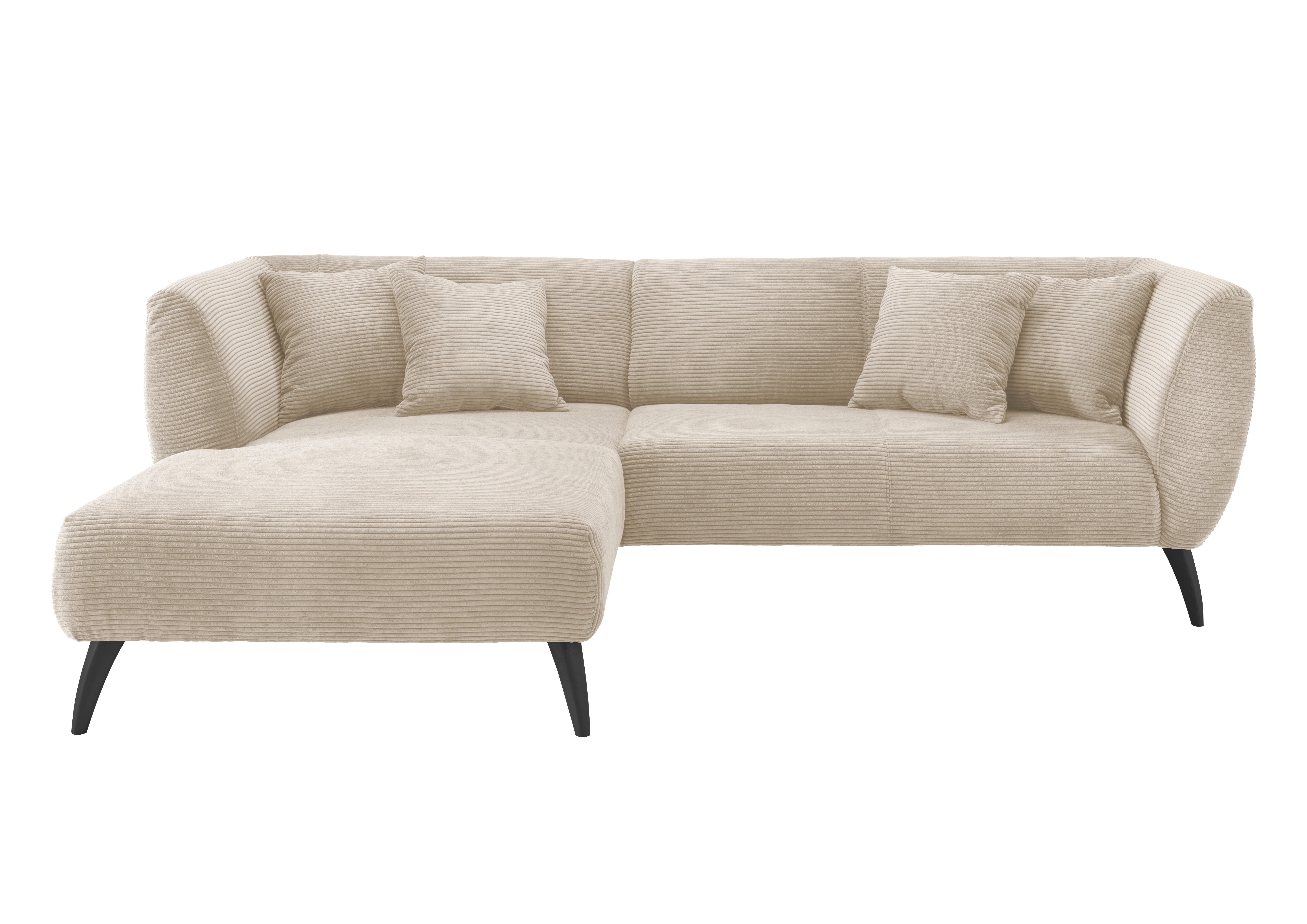 Ecksofa Colori Beige S: 160/264 cm - Beige/Schwarz, MODERN, Holz/Textil (160/264cm) - MID.YOU