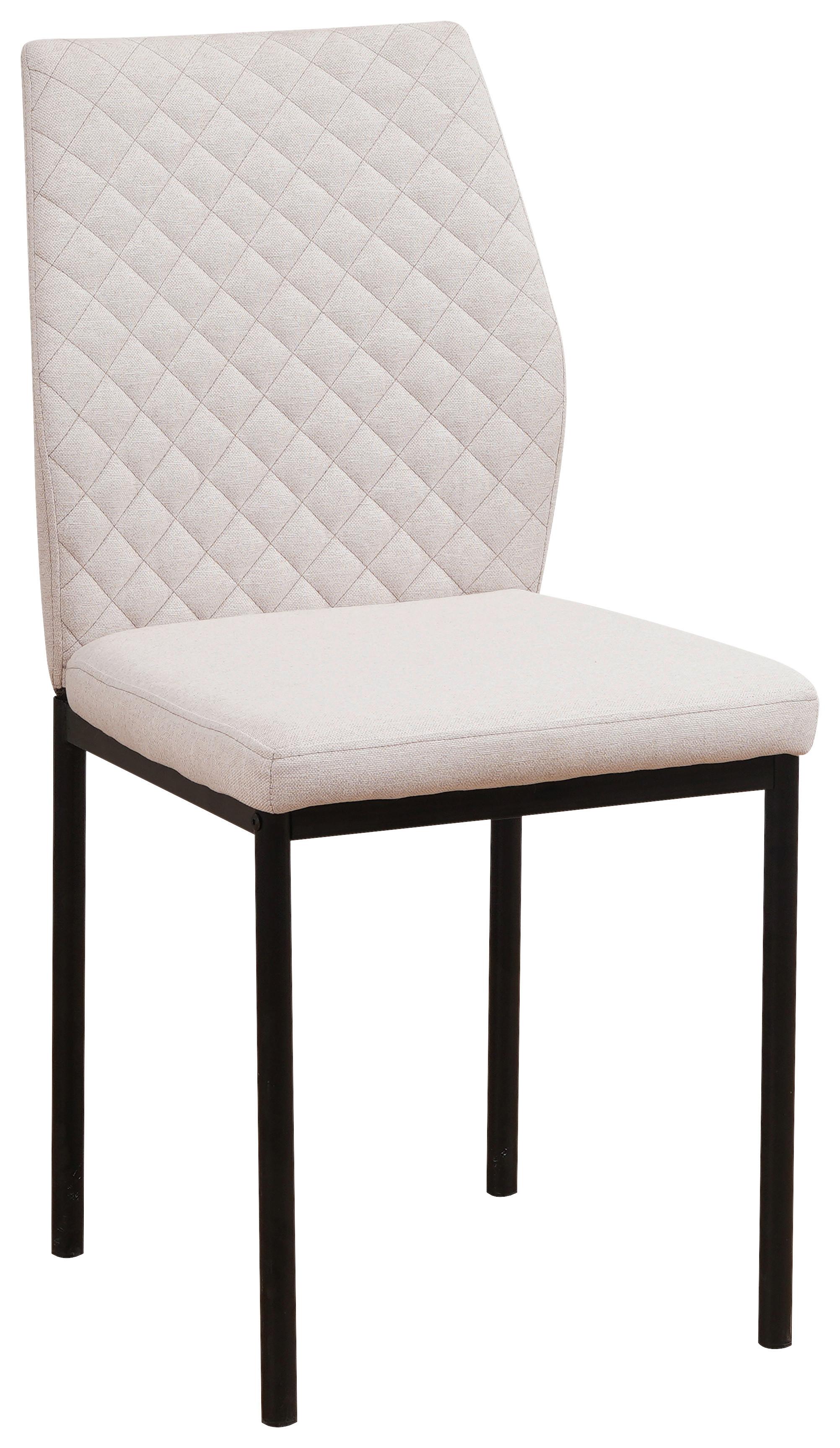 Židle MIA -CENOVÝ TRHÁK- - černá/béžová, Basics, kov/textil (44/90/56cm) - Based