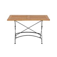 Gartentisch Klappbar Robinienholz/Metall L 120 cm - Robinienfarben/Schwarz, KONVENTIONELL, Holz/Metall (120/80/78cm) - Siena Garden