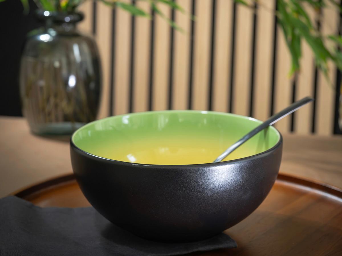 SCHÜSSELSET 24930 HOT GREEN BUDDHA BOWL - Gelb/Schwarz, Basics, Keramik (17,5/8,5cm) - Creatable
