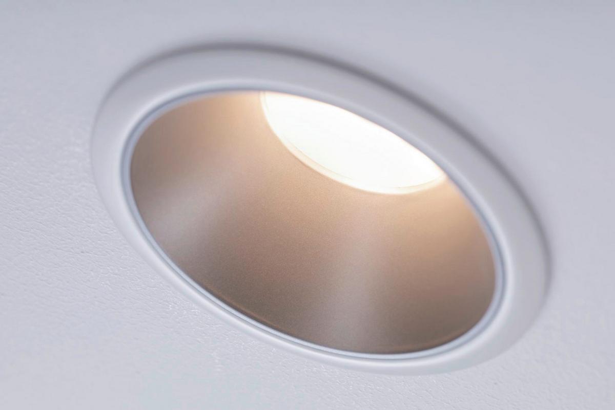 Einbauspot Ø 8,8 Cm Weiß/ Silberfarben 3-Teilig Dimmbar - Design (8,8cm) - Paulmann