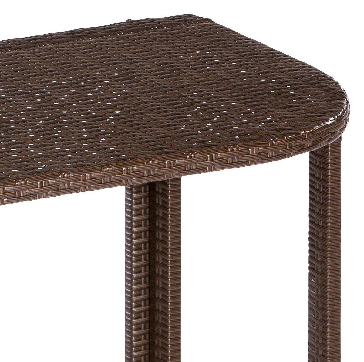 Gartentisch Klappbar Metall/Kunststoff L: 90 cm - Braun, KONVENTIONELL, Kunststoff/Metall (90/50/75cm) - Gardenson