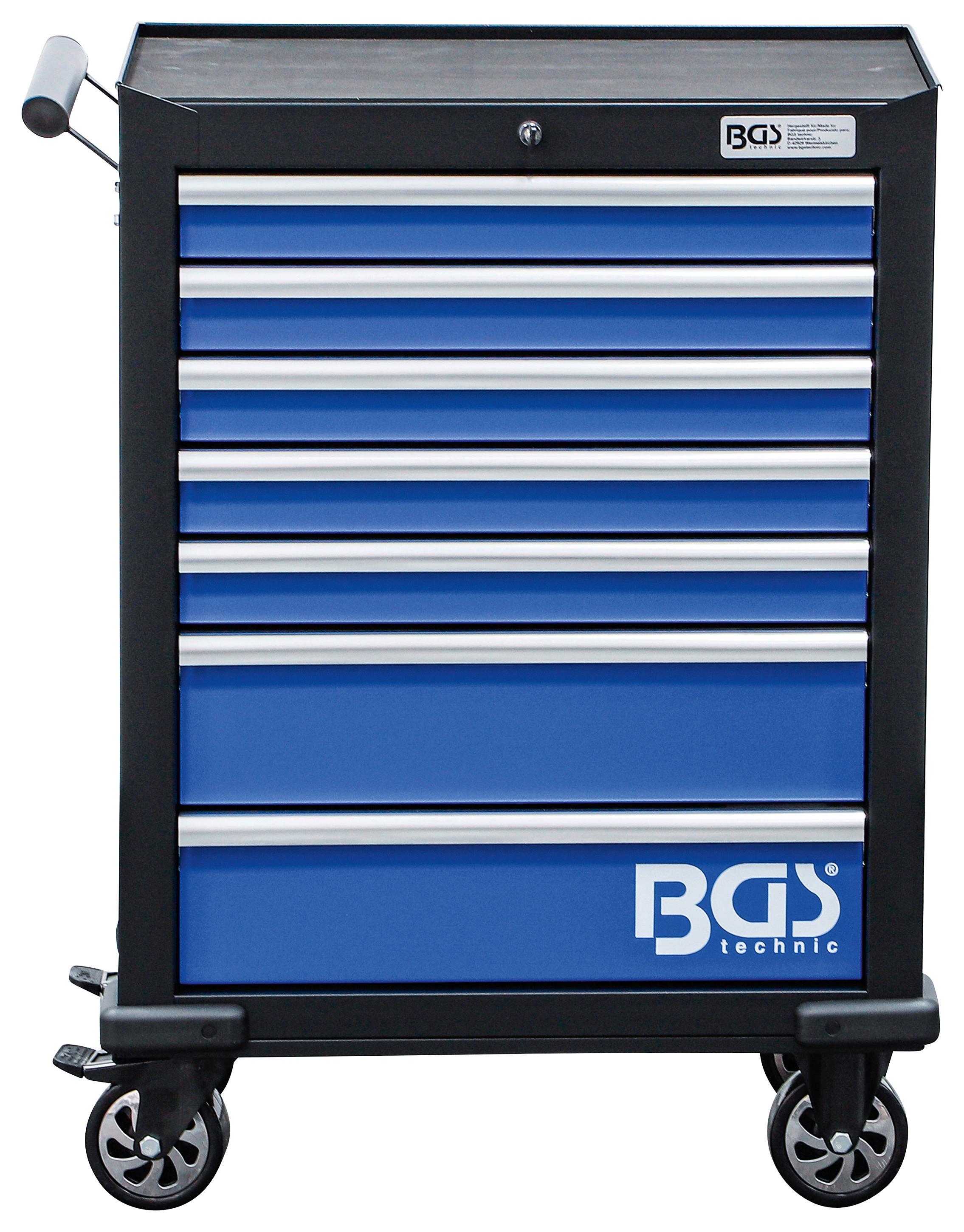Werkstattwagen Leer Blau/Schwarz B: 69,9 cm - Blau/Schwarz, Basics, Metall (69,9/99,4/45,8cm)