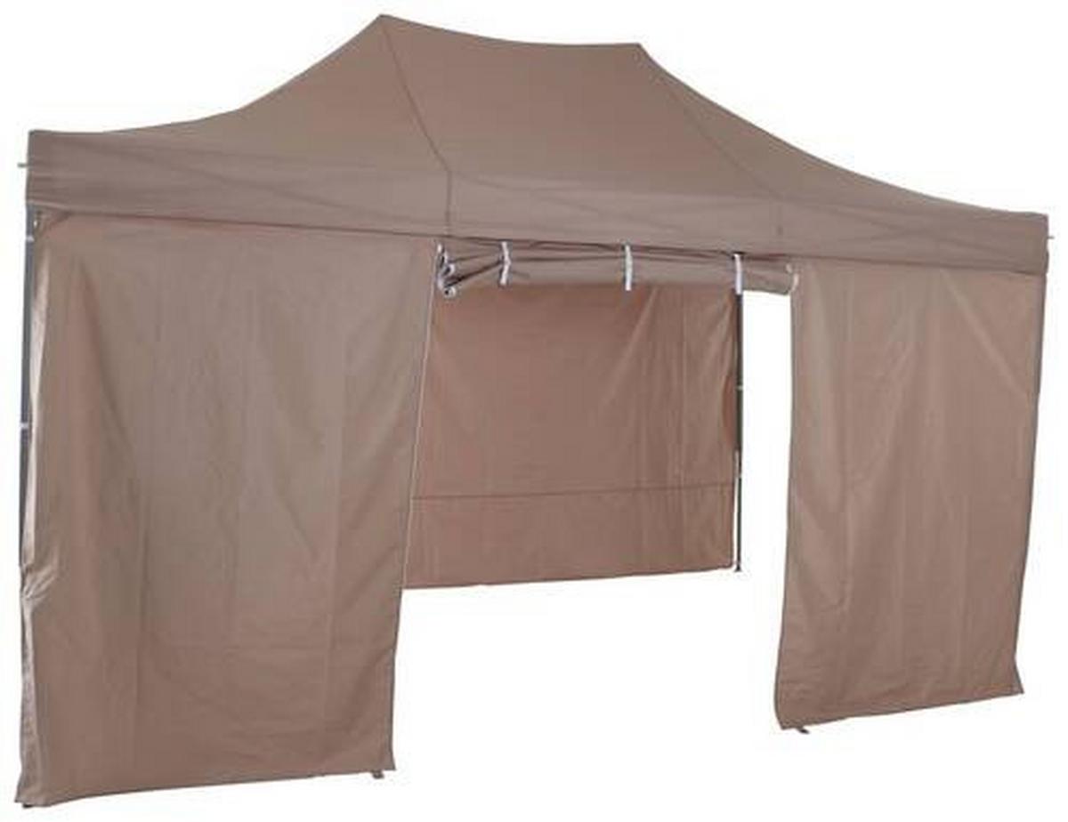 Pavillon L30551 450x300 Cm Seitenteilen + Uv-Beständig - Taupe, KONVENTIONELL, Textil/Metall (450/330/300cm) - Siena Garden