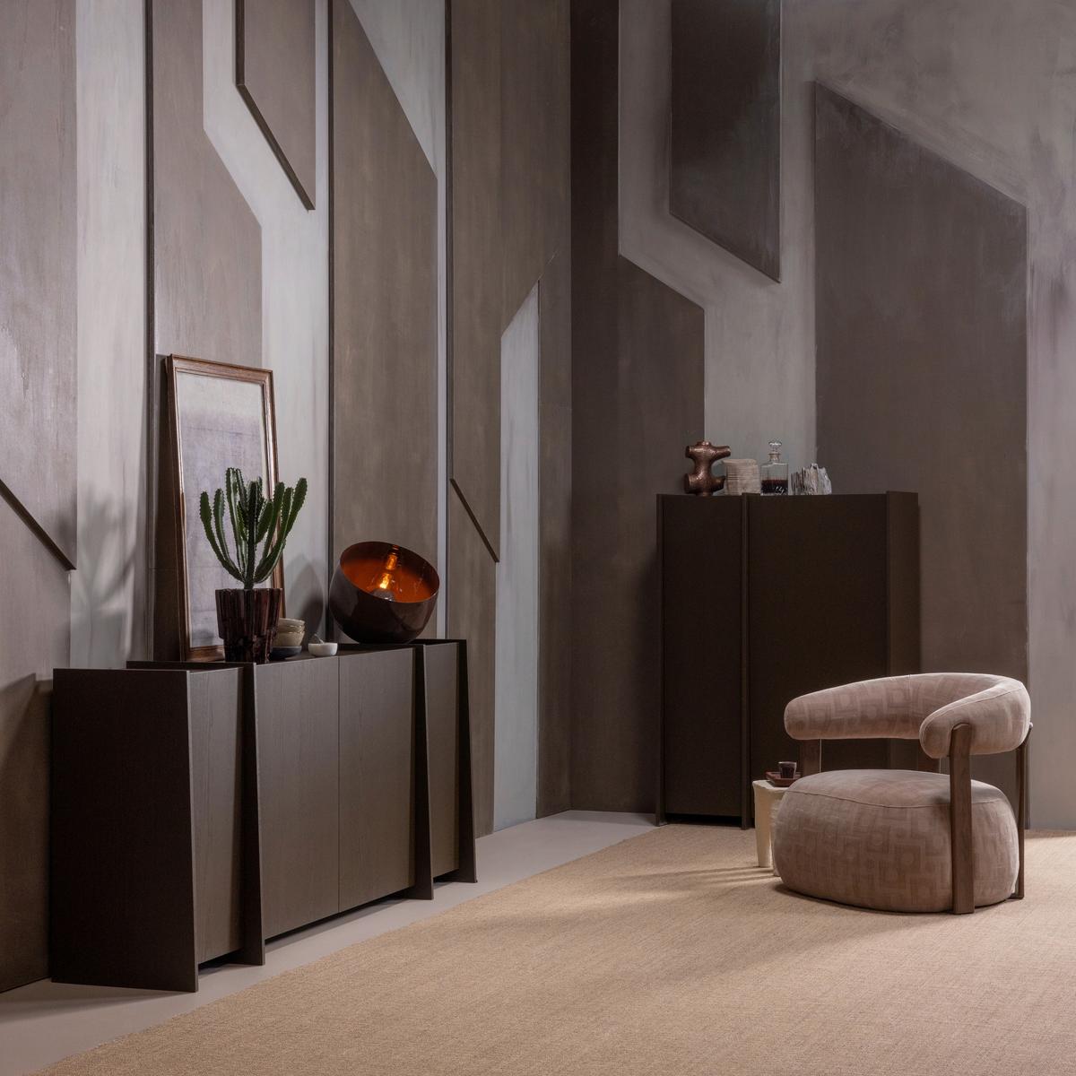 SESSEL Foon Sandfarben B: 82cm - Sandfarben/Schwarz, MODERN, Holz/Textil (82/78/73cm) - Livetastic