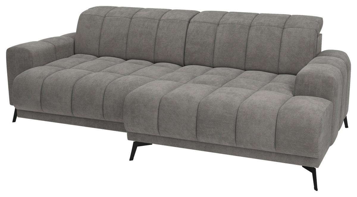 Rohová sedačka LAYA, pravá, šedohnědá tkanina MEMPHIS - šedohnědá, Moderní, textil (250/155cm) - Premium Living