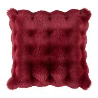 KOŽUŠINOVÝ VANKÚŠ BELLA - červená, Modern, textil (45/45cm) - Premium Living