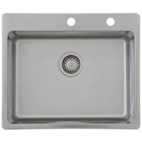 Spüle Respekta Inox Edelstahl Bxt: 60x50 cm - Edelstahlfarben, Trend, Metall (60/22,8/50cm) - Respekta