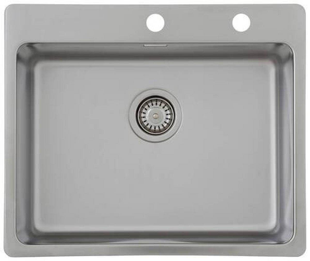 Spüle Respekta Inox Edelstahl Bxt: 60x50 cm - Edelstahlfarben, Trend, Metall (60/22,8/50cm) - Respekta