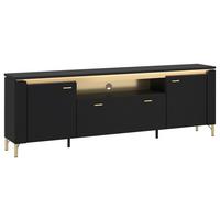 TV-Element Norica Goldfarben/Schwarz B: 200,3 cm - Goldfarben/Schwarz, Trend, Holzwerkstoff (200,3/70/40cm)