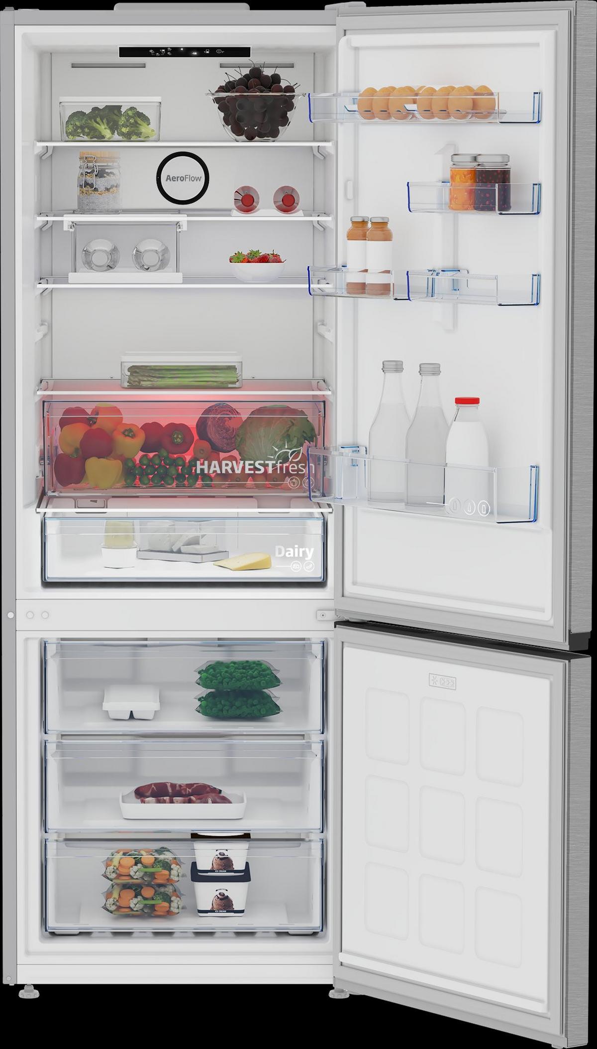 Kühl-Gefrier-Kombi B7RCNE567HX B1, No Frost, EEKL: B - Edelstahlfarben, Basics (70/192/74,5cm) - Beko