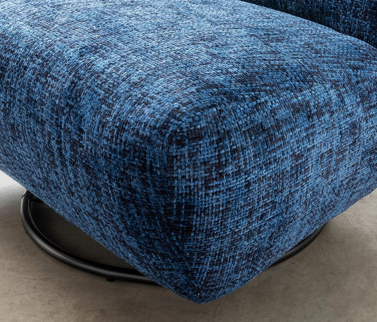 XXL-Sessel Cremallo, Blau B: 95 cm - Blau/Schwarz, Trend, Textil (95/77/94cm) - Livetastic