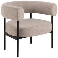Křeslo OAKFIELD béžová - černá/béžová, Design, kov/textil (78,5/71/67,5cm) - MID.YOU