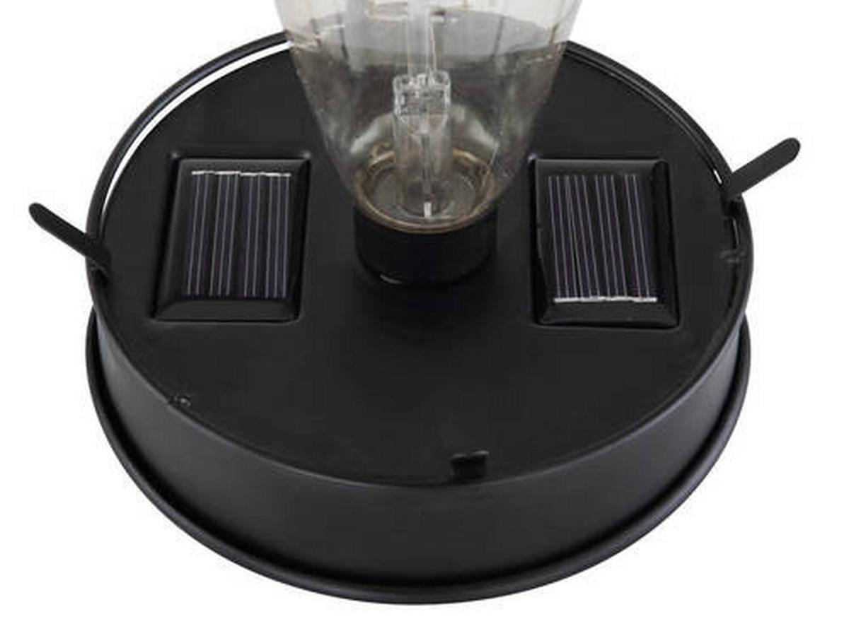 Solarleuchte 36671 - Dunkelbraun/Braun, KONVENTIONELL, Naturmaterialien/Metall (23,5/27cm) - Globo