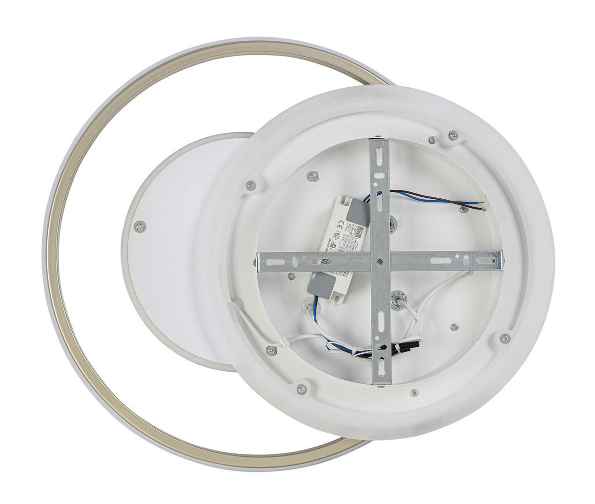 LED-Deckenleuchte Cara - Sandfarben/Champagner, Basics, Kunststoff/Metall (42/51/6,5cm) - Luca Bessoni