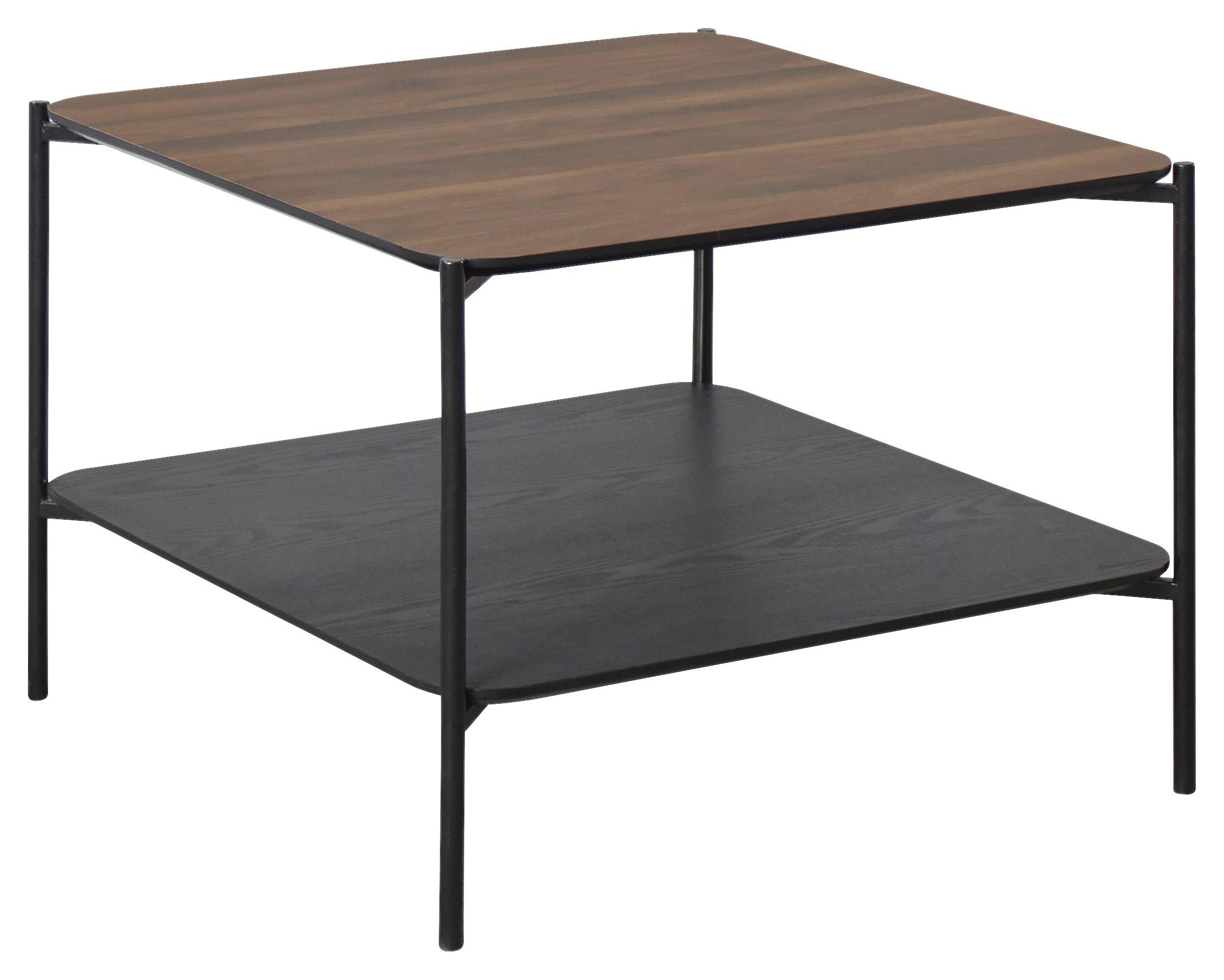Couchtisch Twin - Schwarz/Naturfarben, MODERN, Holz/Holzwerkstoff (60/45/60cm)