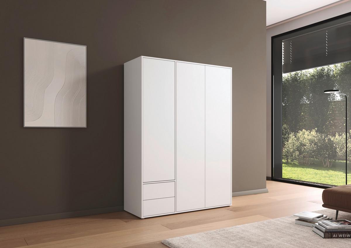 Drehtürenschrank Nabila Weiß B: 140 cm - Weiß, MODERN, Holzwerkstoff (140/194/53cm) - Rauch Möbel