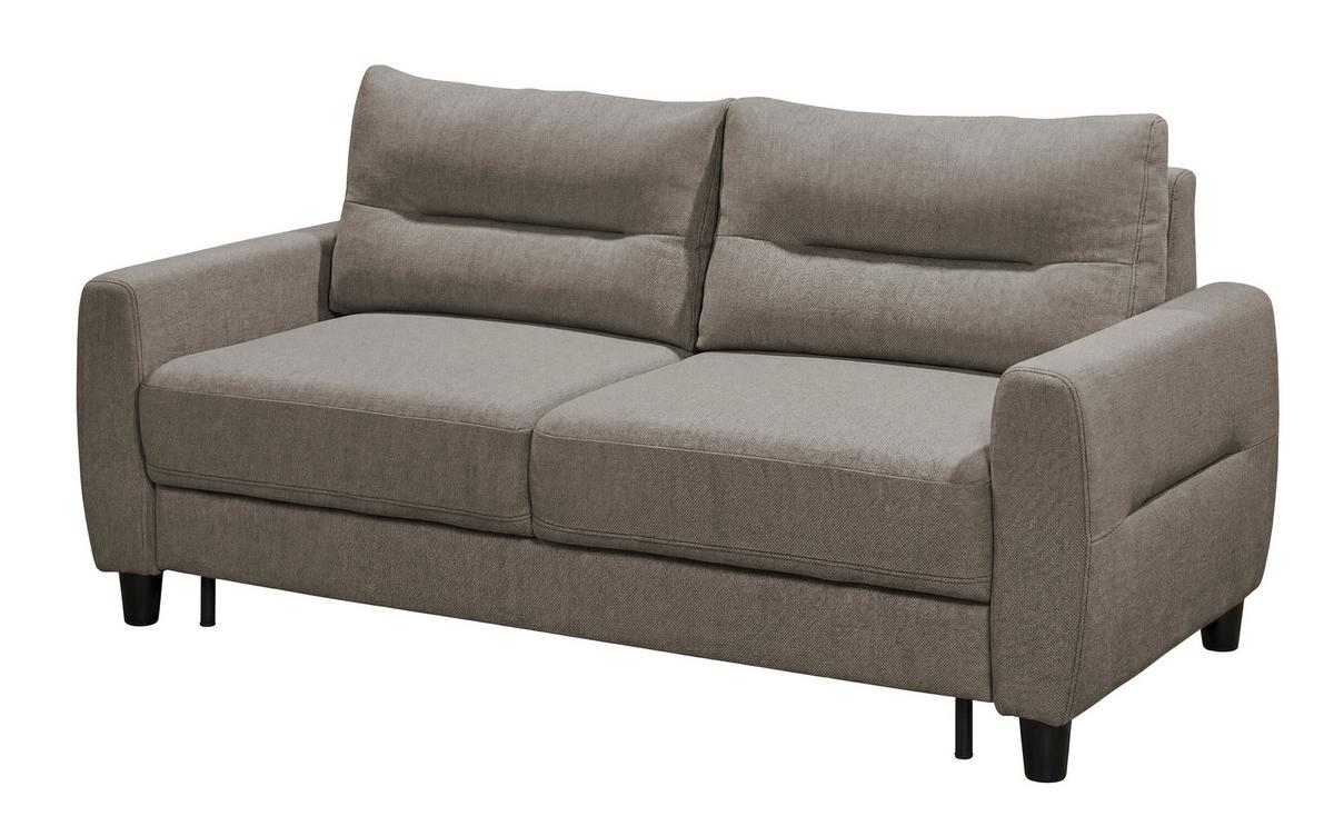 Schlafsofa Rio Greige B: 192cm - Greige/Schwarz, MODERN, Textil (192/83/99cm) - MID.YOU