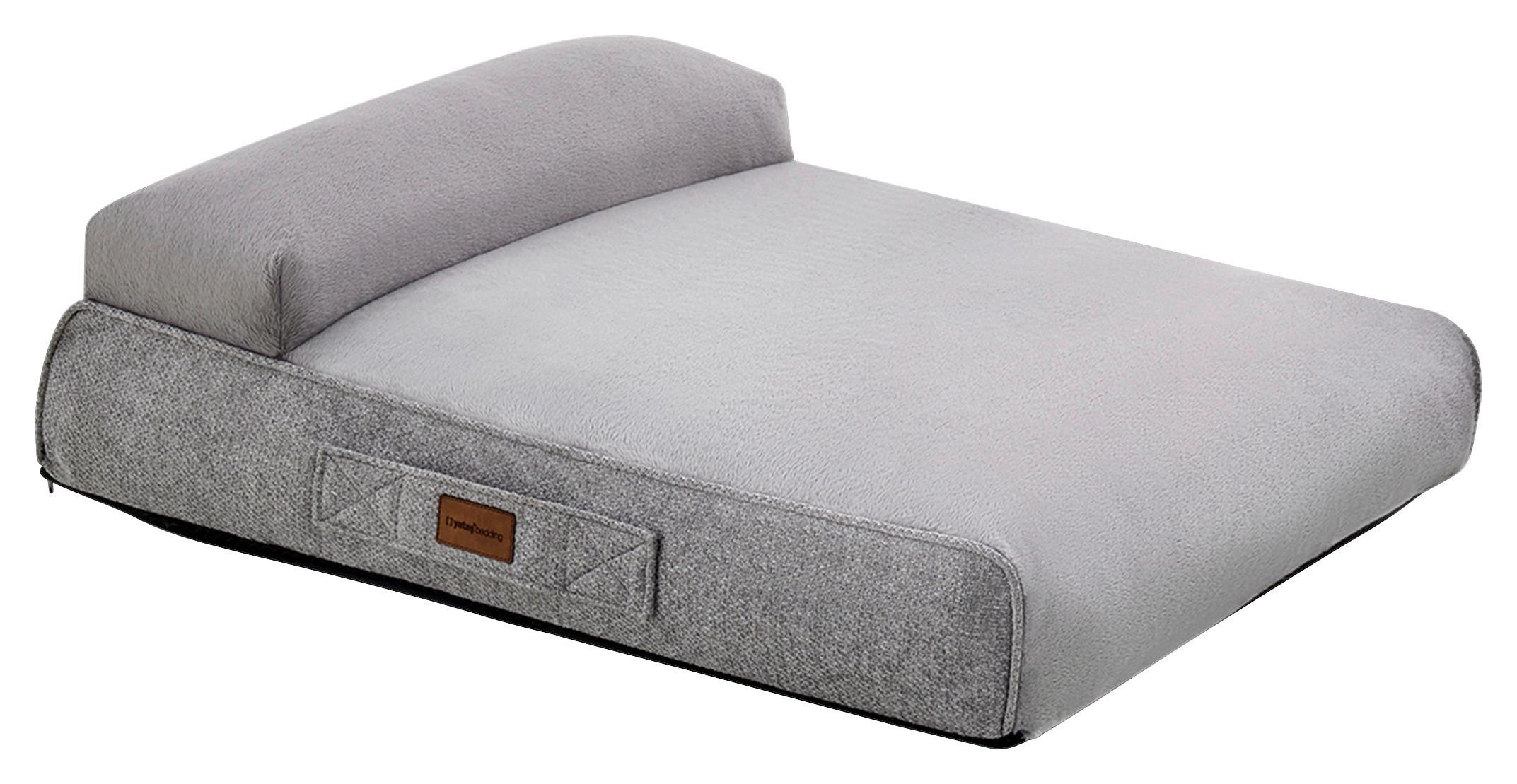 Hundebett Scotty Komfort-Bett Grau 110x80cm - Grau, Basics, Textil (110/80cm) - Yatas