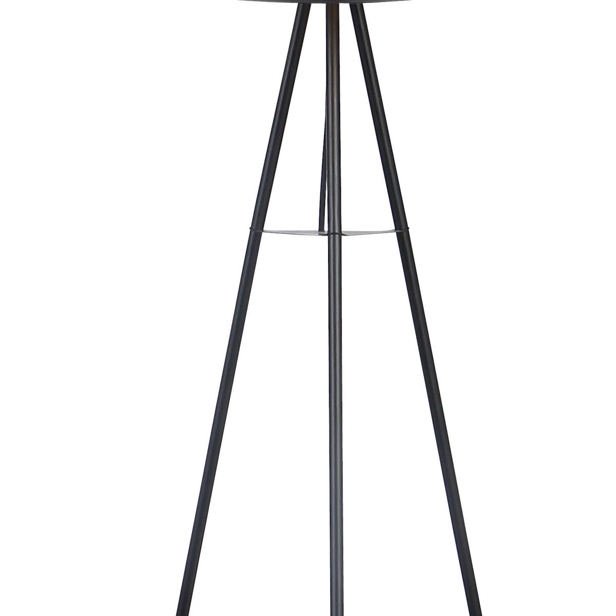 Stehlampe Tunno Schwarz/gold, Dreibeinig - Goldfarben/Schwarz, Design, Kunststoff/Metall (69/153cm) - Globo