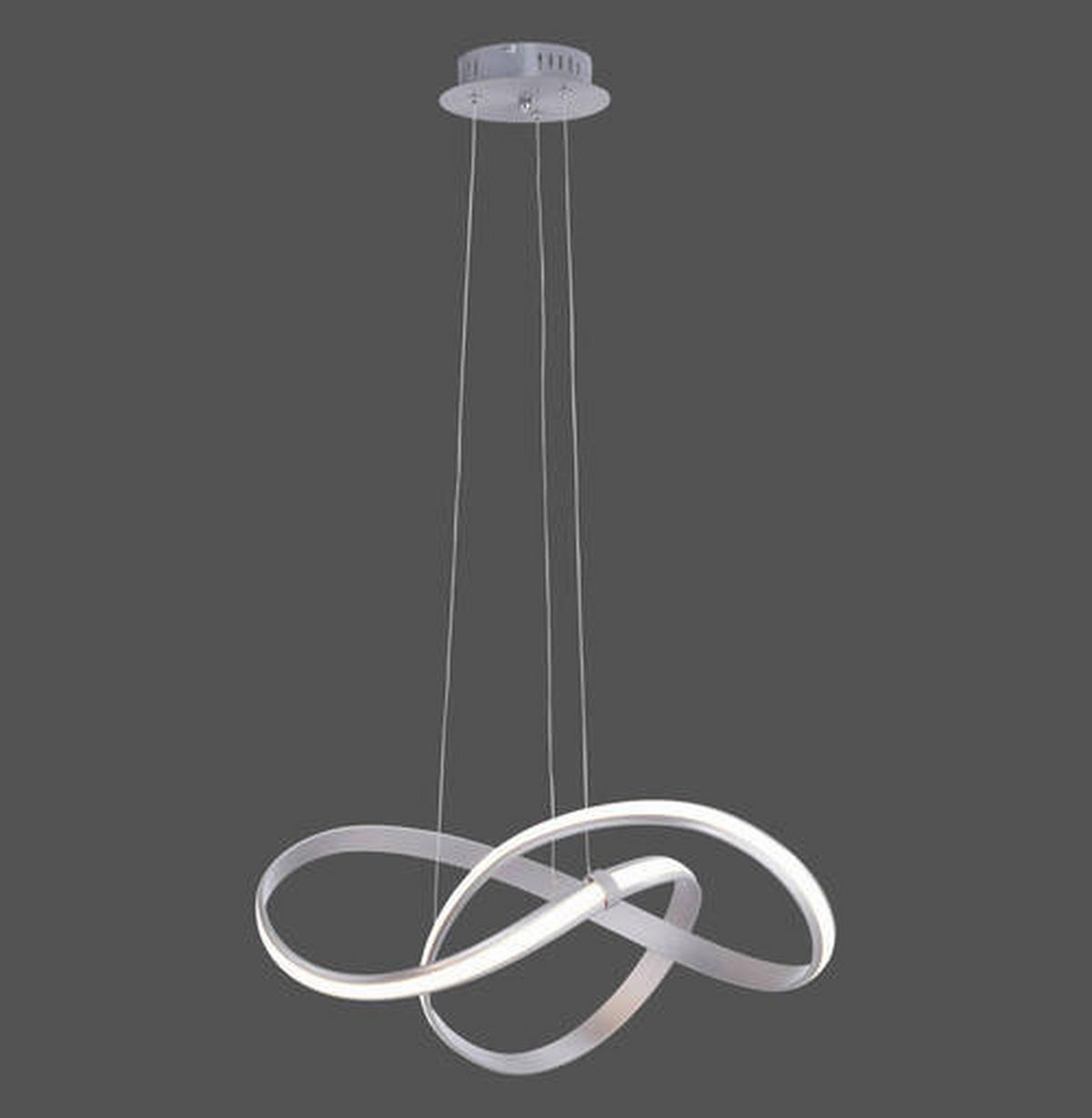 LED-Hängeleuchte Melinda H: 120 cm 1-Flammig dimmbar - Grau, Design, Kunststoff/Metall (57/57/120cm) - Paul Neuhaus