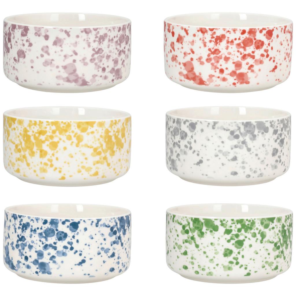 Müslischalenset Apulia 6--Teilig. Keramik multicolor