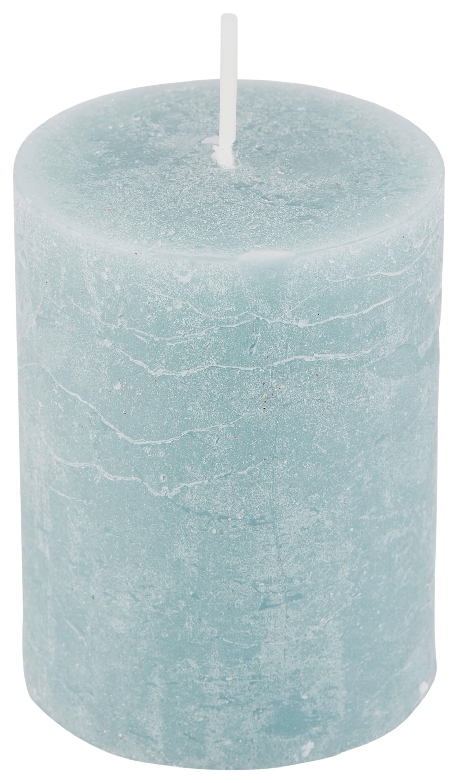 Stumpenkerze Saphira Grün, D/H: 6,8/9 cm - Grün, Basics (6,8/9cm) - Ondega