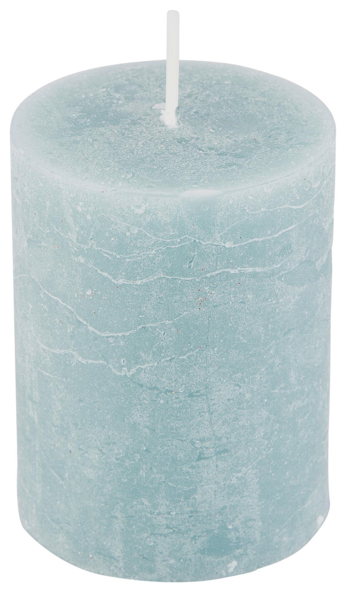 Stumpenkerze Saphira Grün, D/H: 6,8/9 cm - Grün, Basics (6,8/9cm) - Ondega