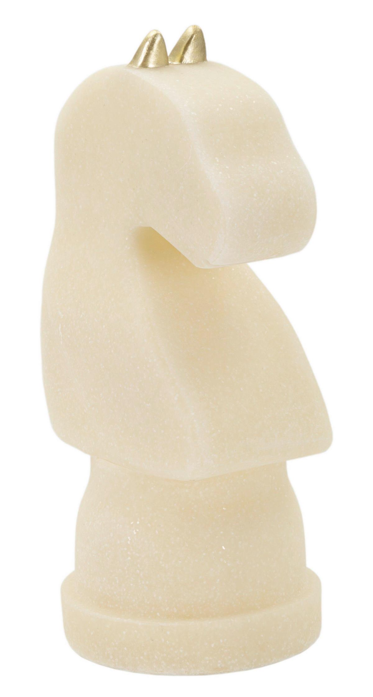 Skulptur Kunststoff, Weiß/gold - Basics, Kunststoff (14/31/13cm)