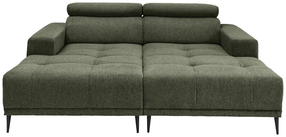 Ecksofa Intera Dunkelgrün S: 200x188 Cm - Dunkelgrün/Schwarz, KONVENTIONELL, Textil (200/188cm) - Livetastic