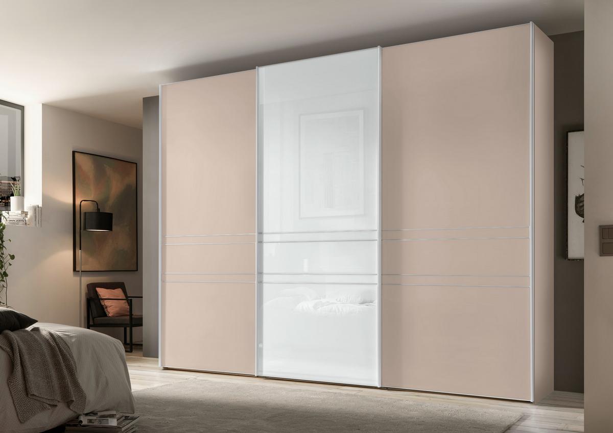 Tolóajtós Szekrény Sinfonie  280/240 Cm - Modern, faalapú anyag/üveg (280/239/68cm)