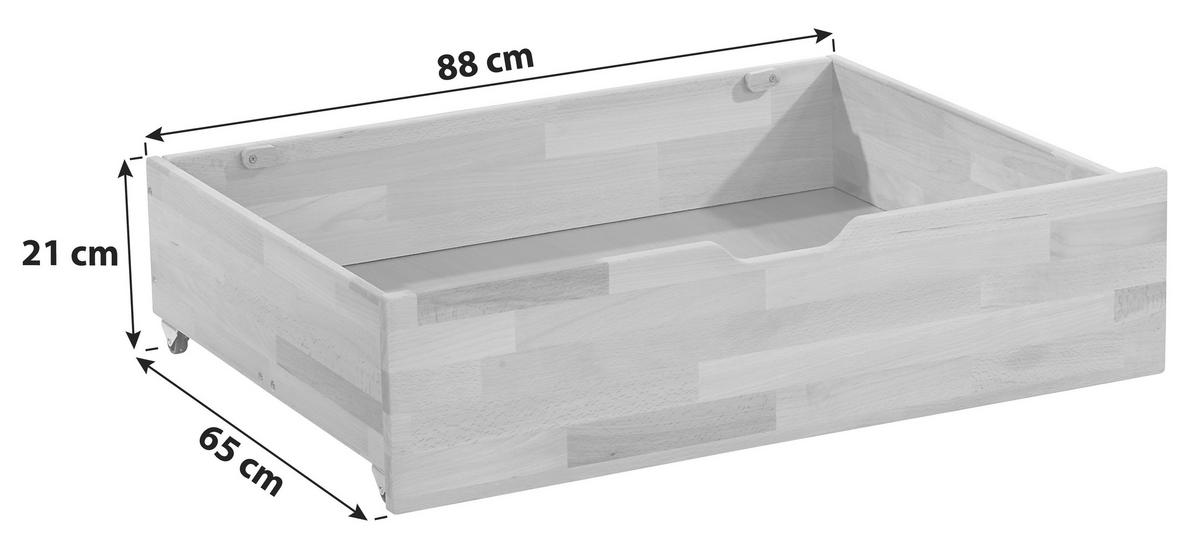 Ágyneműtartó Szett Julia - geszt bükk, Konventionell, műanyag/fa (88/21/65cm)