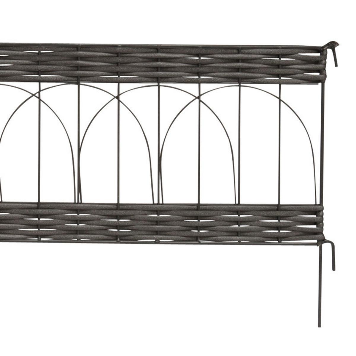 Beeteinfassung 25-35x100 cm Kunststoff Anthrazit Wetterb. - Anthrazit, Basics, Kunststoff (25/35/100cm)